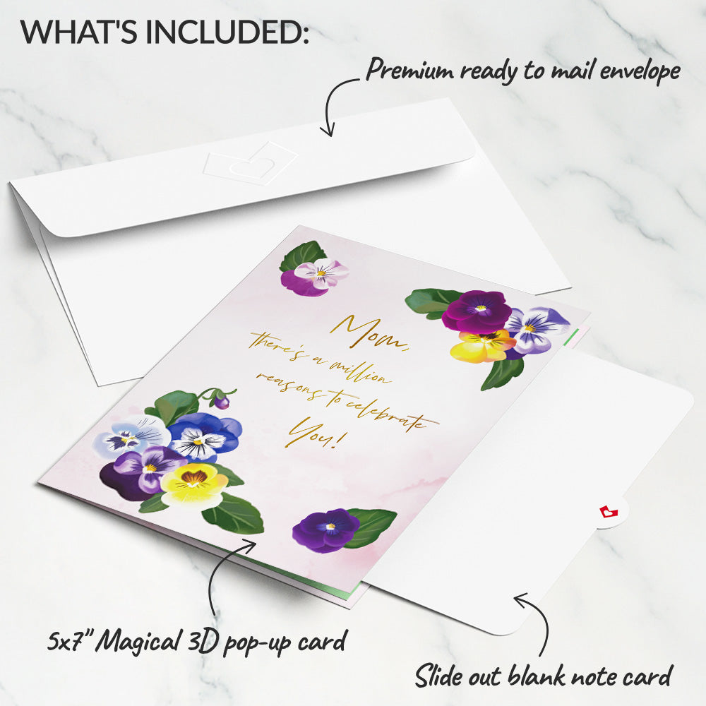 Mother’s Day Pansies Pop-Up Card