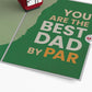 Best Dad by Par Father's Day Pop-Up Card & Bouquet Bundle