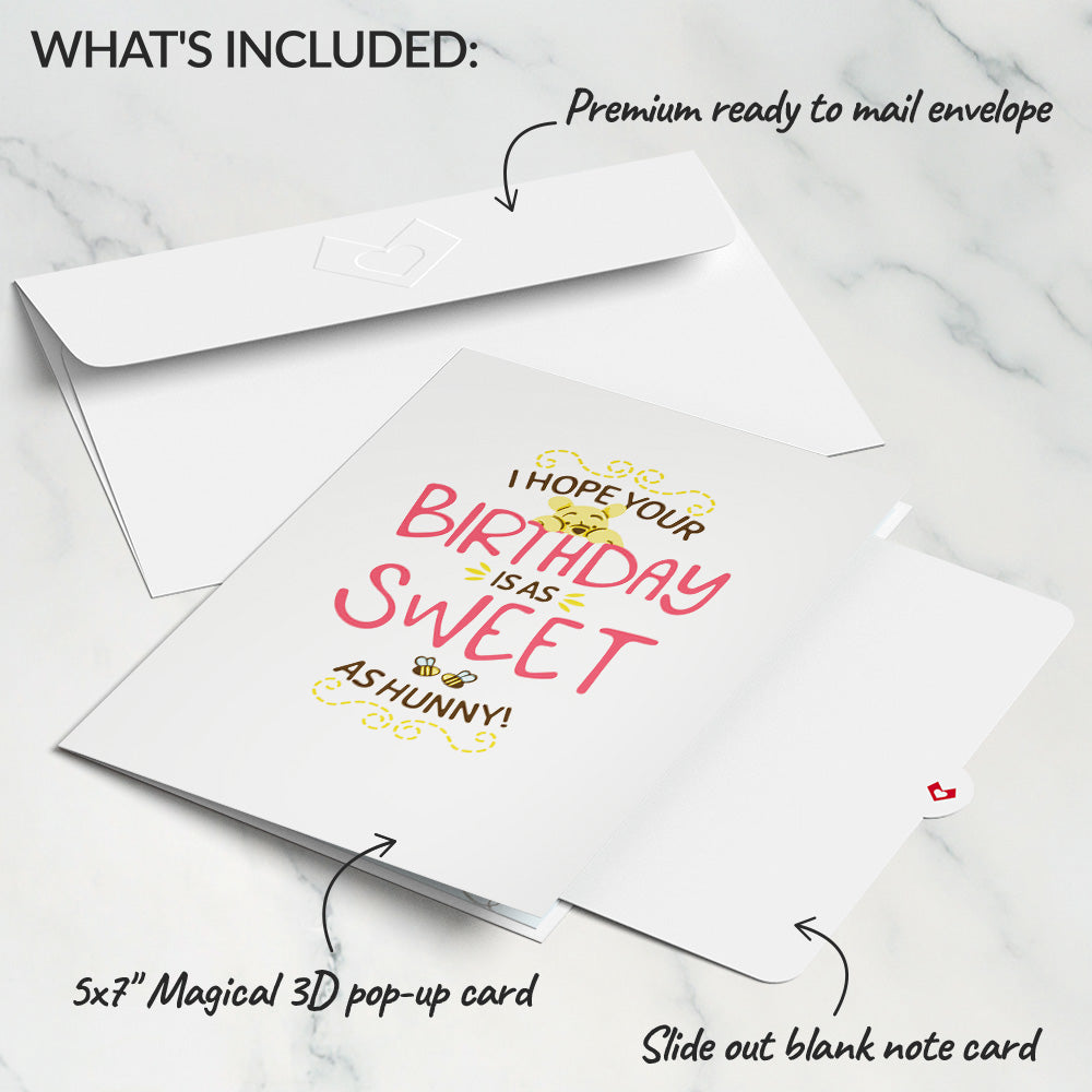 Disney’s Winnie The Pooh Sweet as Hunny Birthday Pop-Up Card