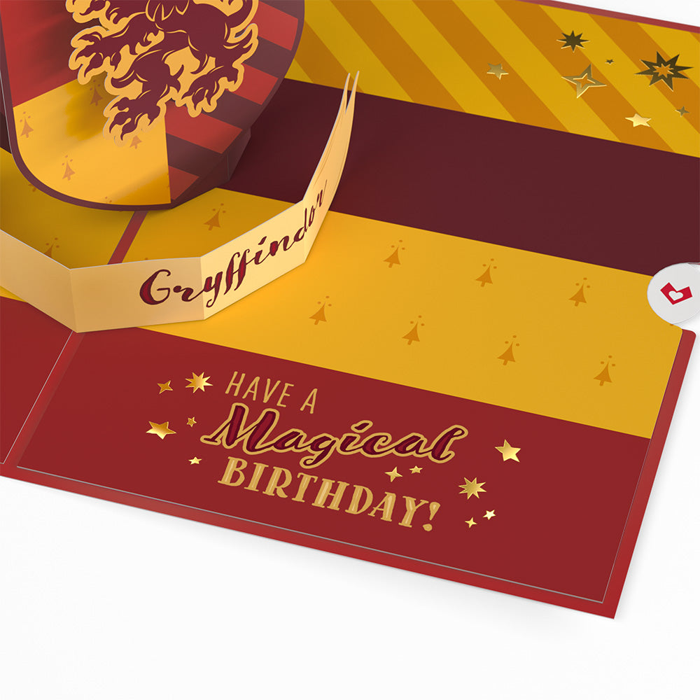 Lovepop Harry Potter Gryffindor Birthday Pop-Up Card, 5 x 7, Birthday Card for Harry Potter Fan
