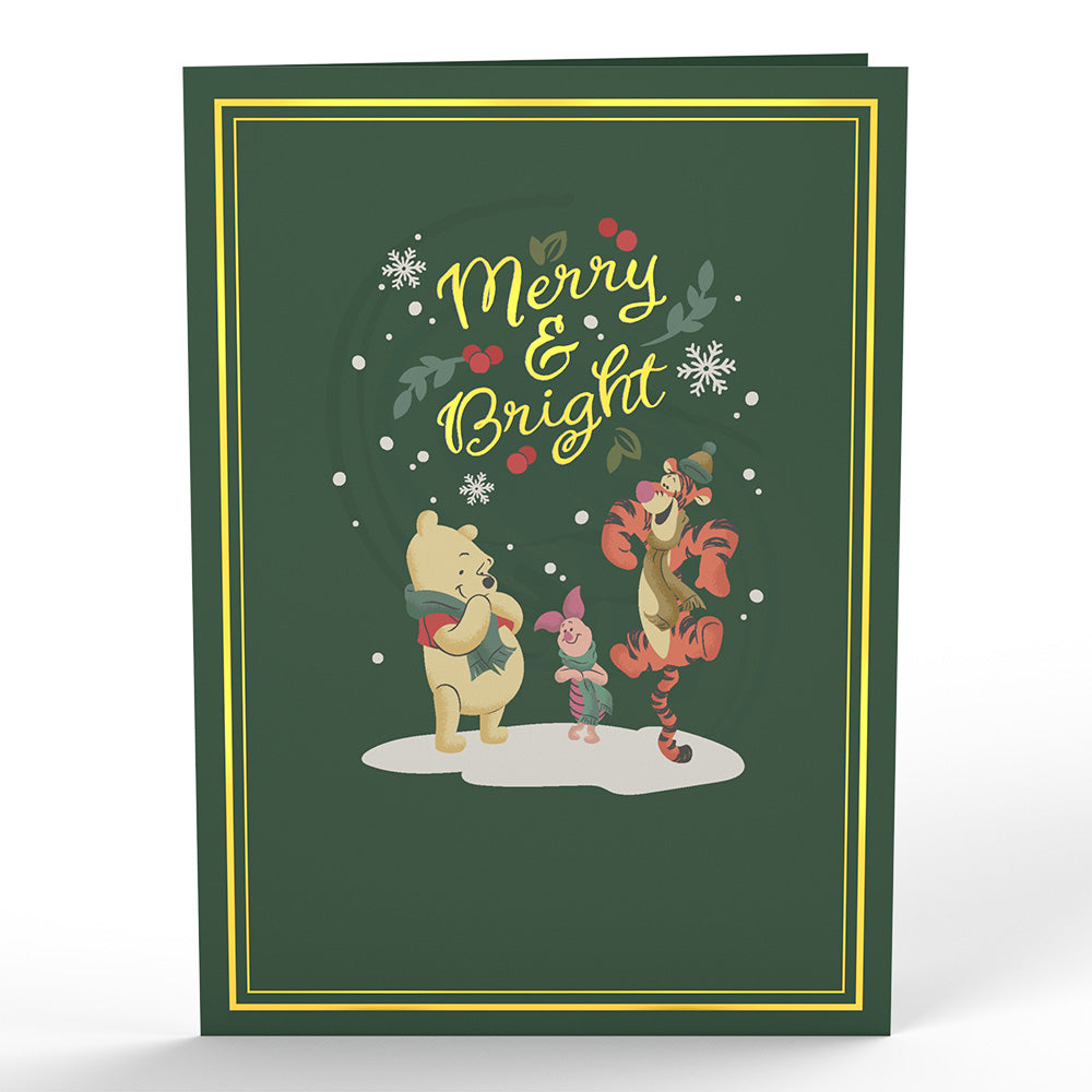 Disney's Winnie The Pooh Merry & Bright Christmas Pop-Up Card