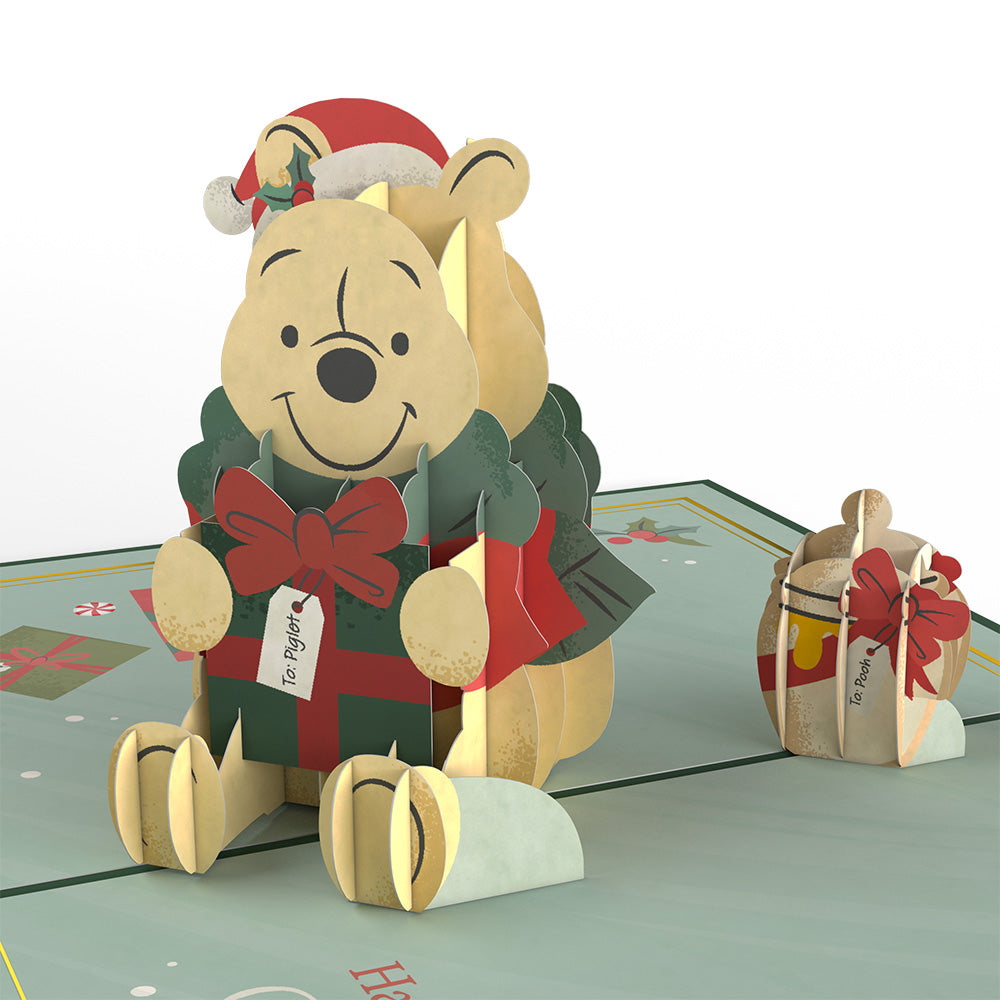 Disney's Winnie The Pooh Merry & Bright Christmas Pop-Up Card