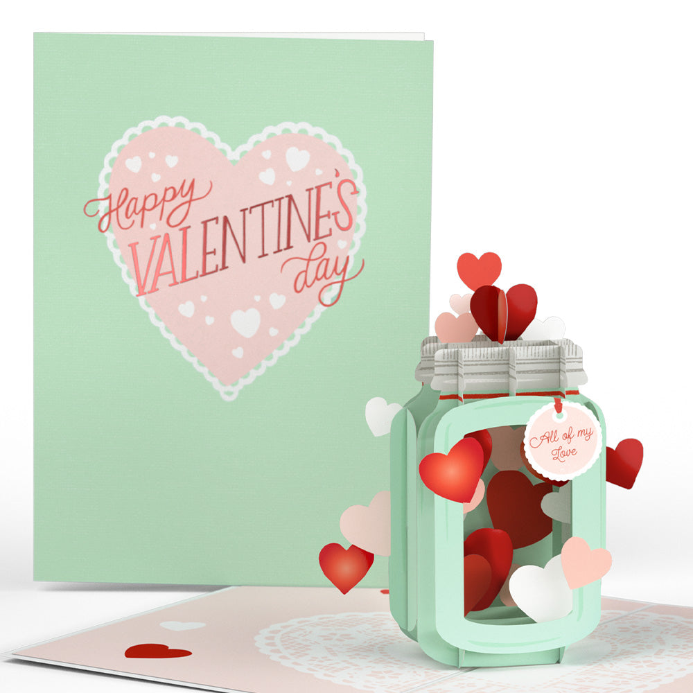 Valentine's Day Love Jar Pop-Up Card