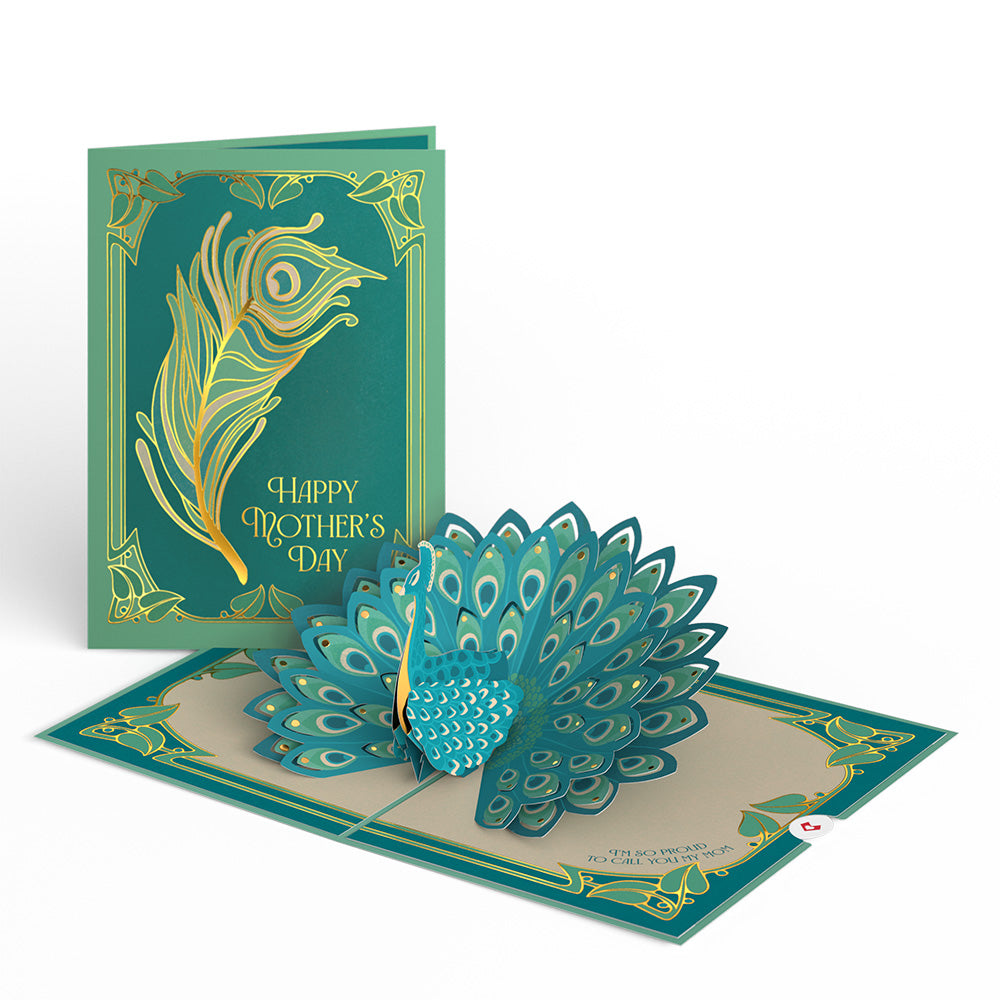 Art Deco Mother's Day Card | Art Deco Peacock Card | Lovepop