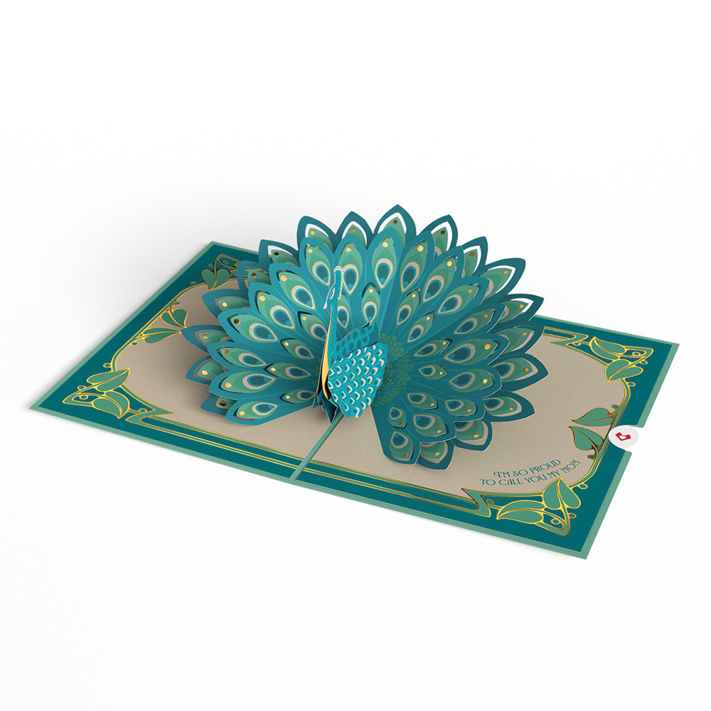 Art Deco Mother's Day Card | Art Deco Peacock Card | Lovepop