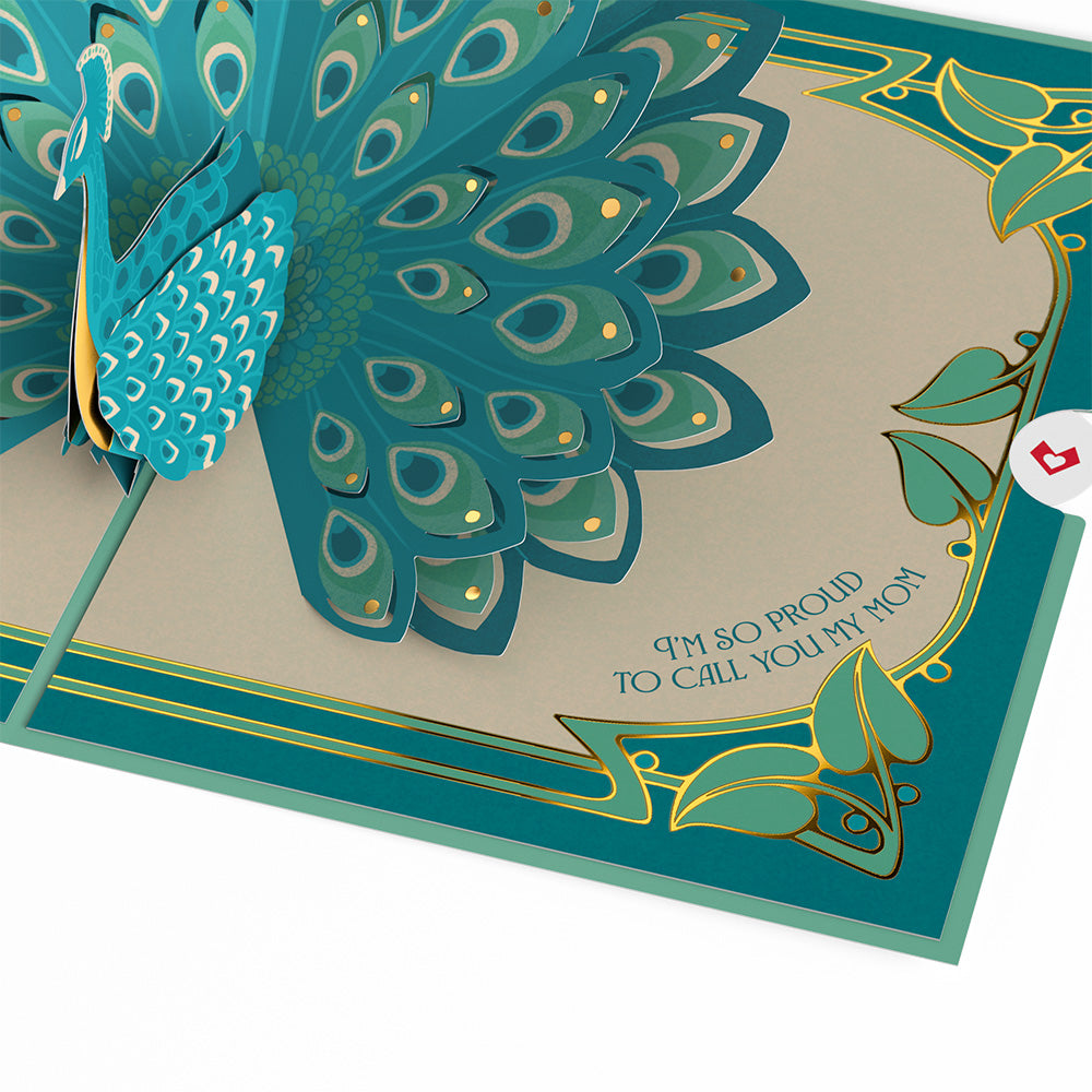 Art Deco Mother's Day Card | Art Deco Peacock Card | Lovepop