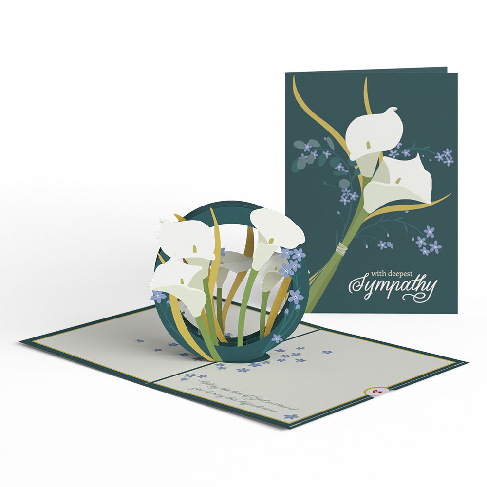 Deepest Sympathy Pop-Up Card & Bouquet Bundle