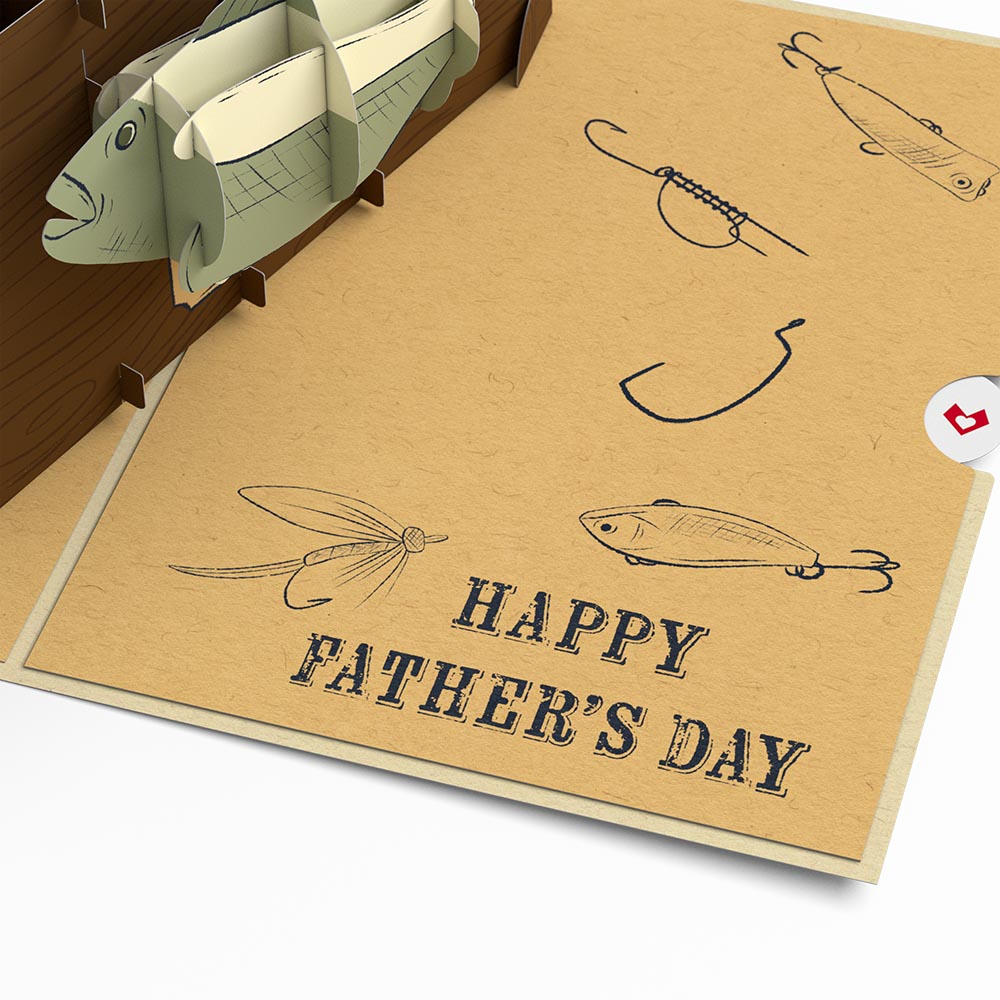 Kick-Bass Dad Father's Day Pop-Up Card & Bouquet Bundle