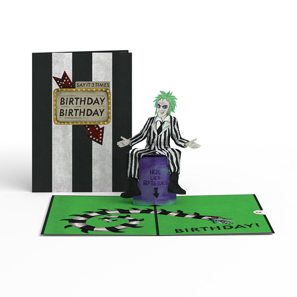 Beetlejuice Birthday Pop-Up Card & Bouquet Bundle