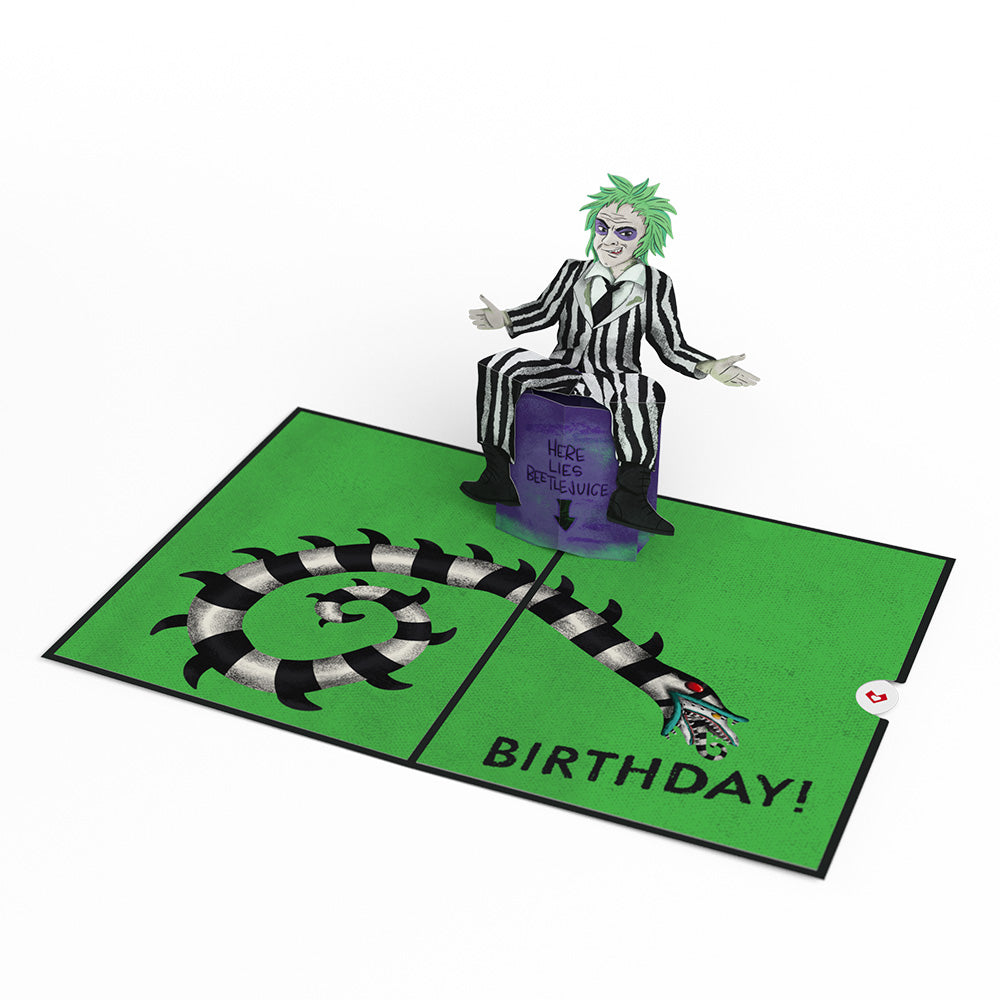 Beetlejuice Birthday Pop-Up Card & Bouquet Bundle