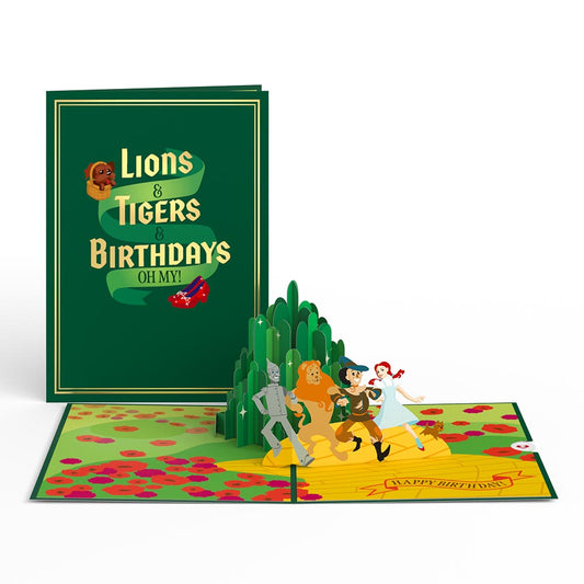 The Wizard of Oz Lions & Tigers & Birthdays Pop-Up Card