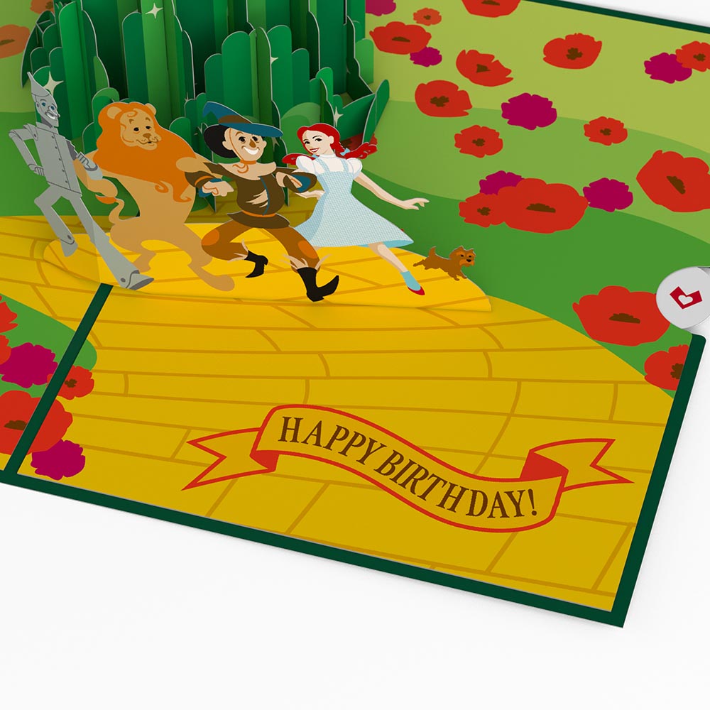 The Wizard of Oz Lions & Tigers & Birthdays Pop-Up Card