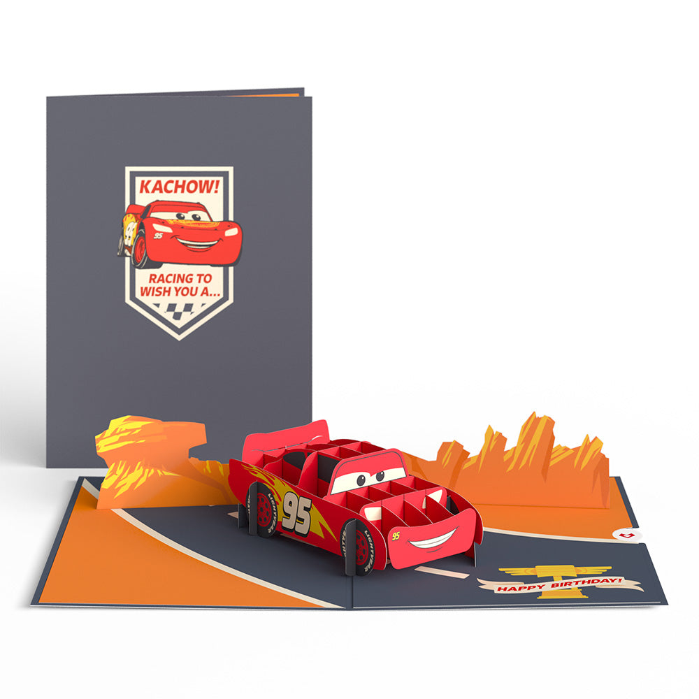 Disney and Pixar Cars Lightning McQueen Kachow! Birthday Pop-Up Card