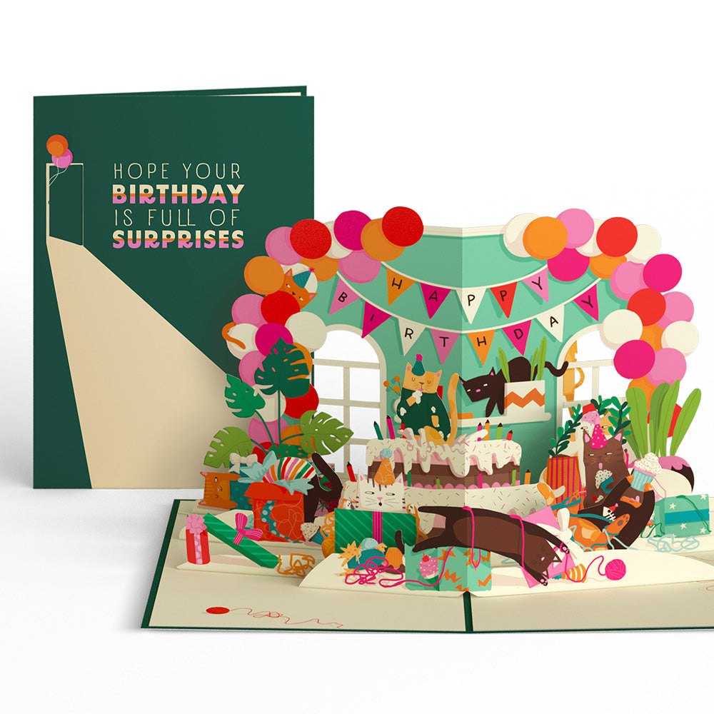 Party Cats Birthday Pop-Up Card