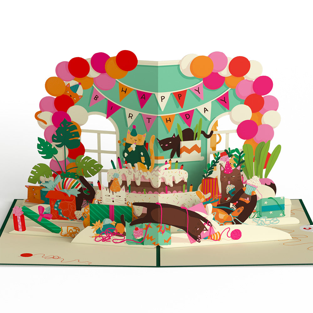 Party Cats Birthday Pop-Up Card