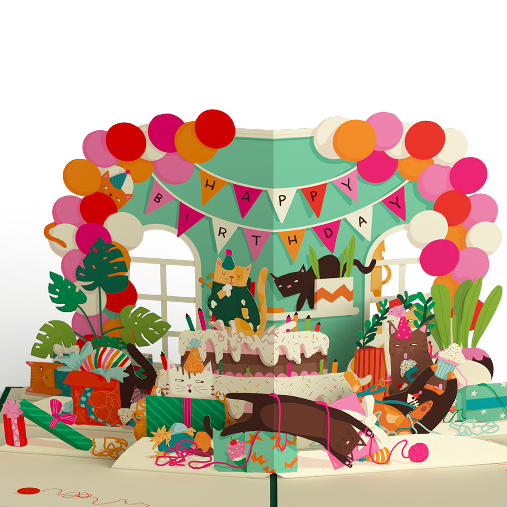 Party Cats Birthday Pop-Up Card