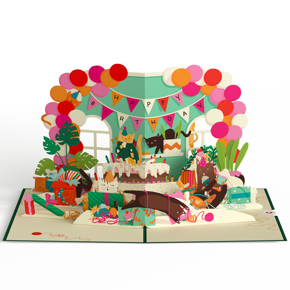 Party Cats Birthday Pop-Up Card