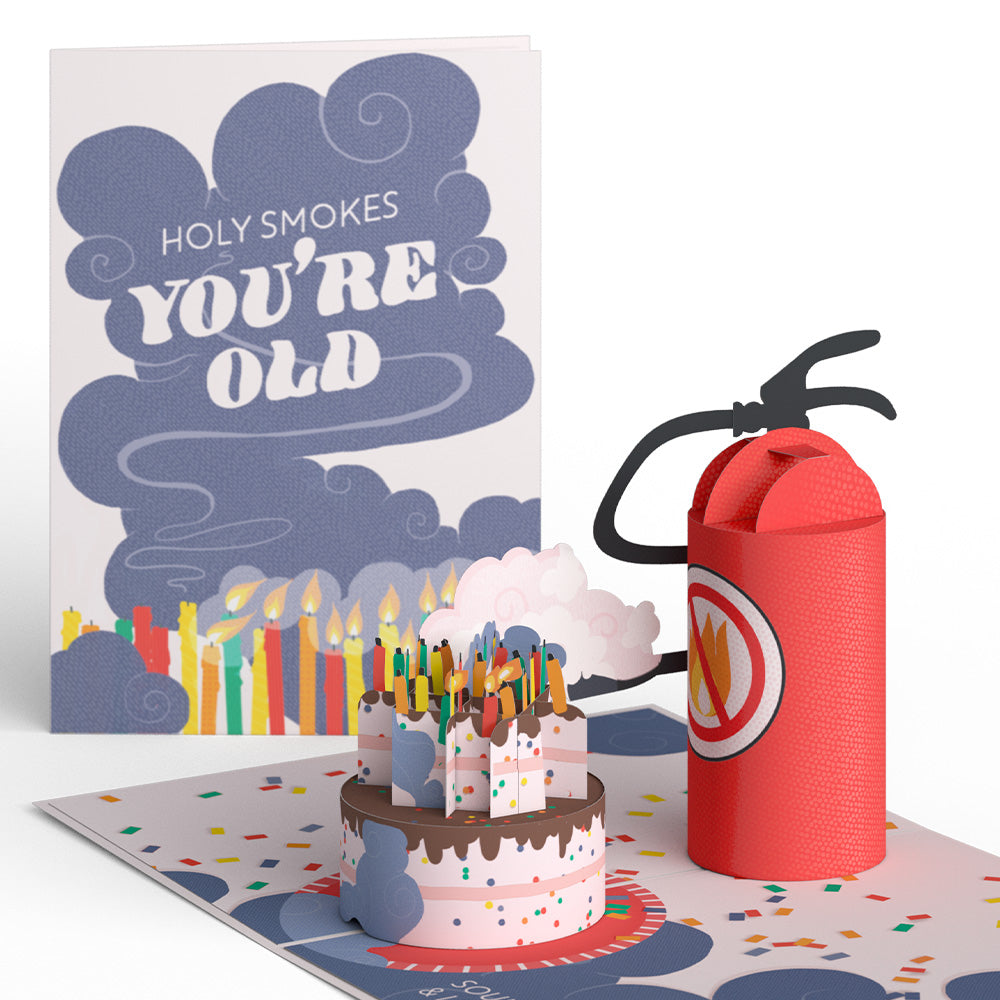 Holy Smokes You're Old Birthday Pop-Up Card