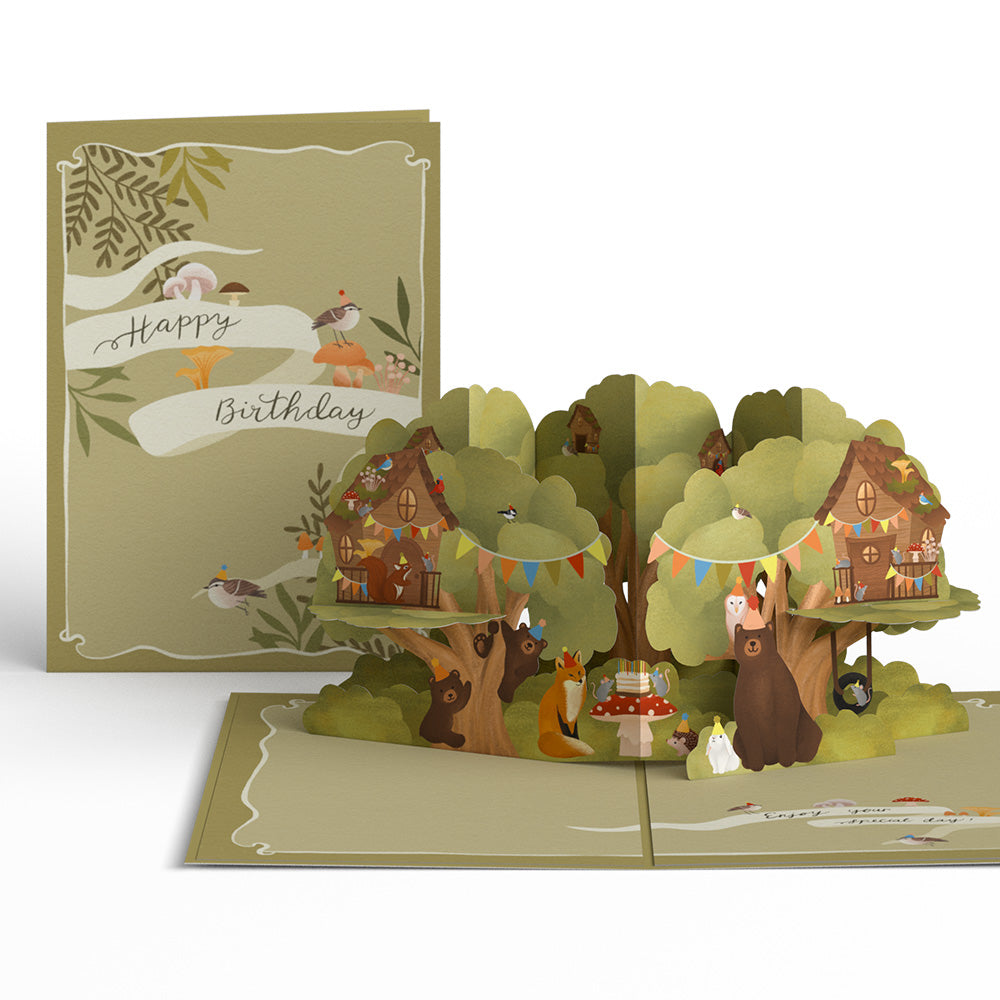 Woodland Birthday Party Pop-Up Card