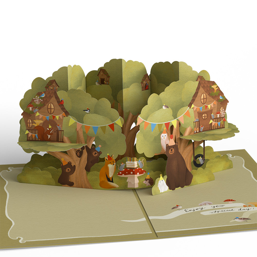 Woodland Birthday Party Pop-Up Card