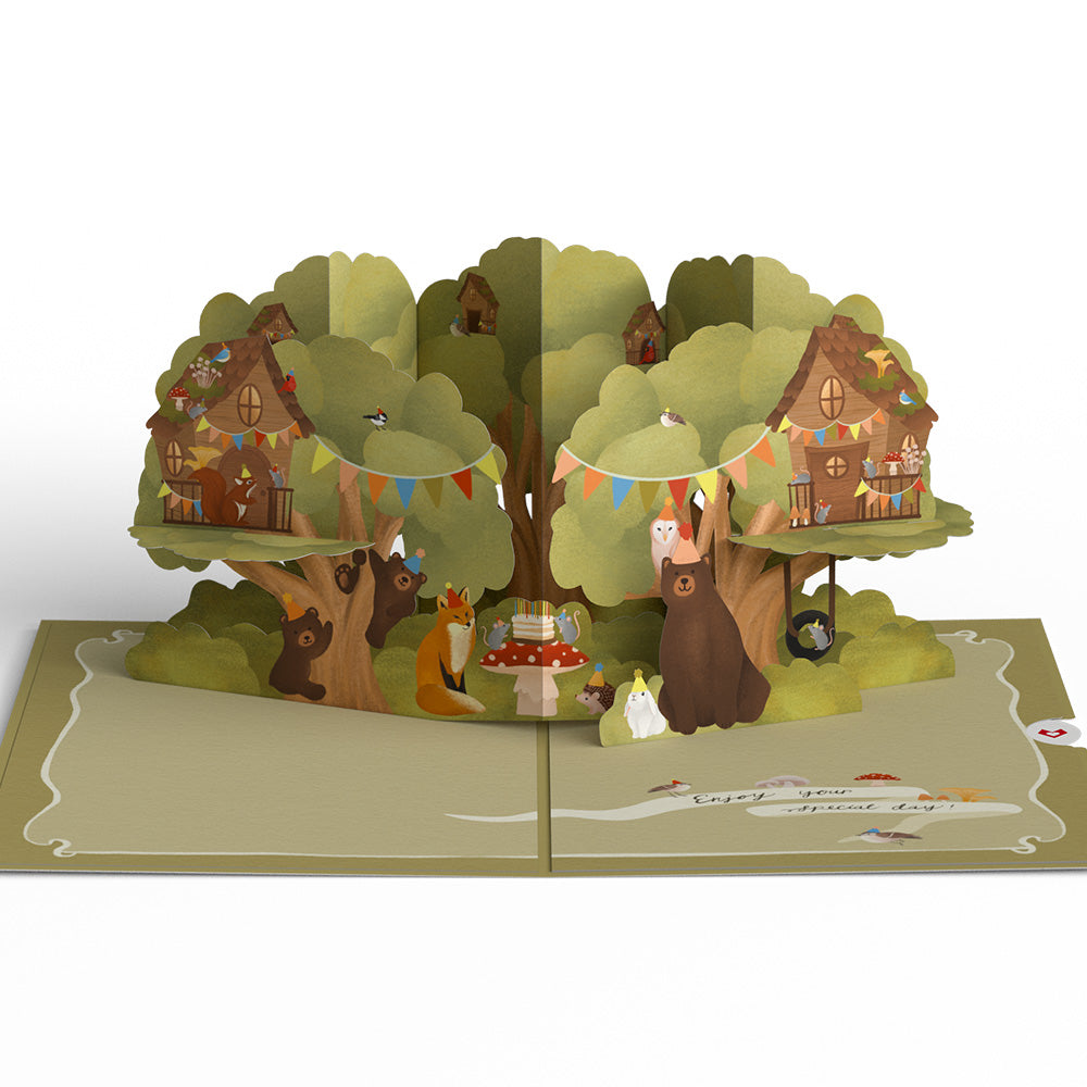 Woodland Birthday Party Pop-Up Card