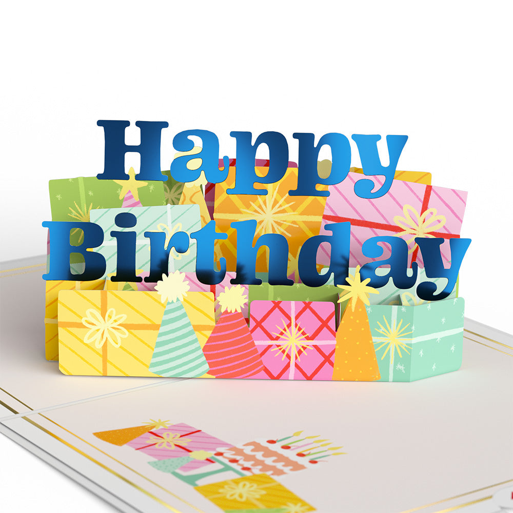 Wishing You a Happy Birthday Pop-Up Card & Bouquet Bundle