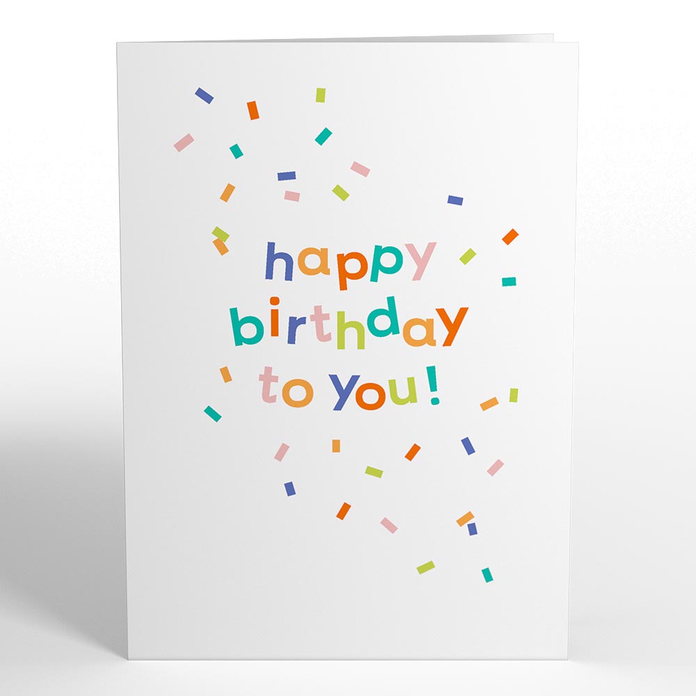 Happy Birthday to You! Confetti Cake Pop-Up Card