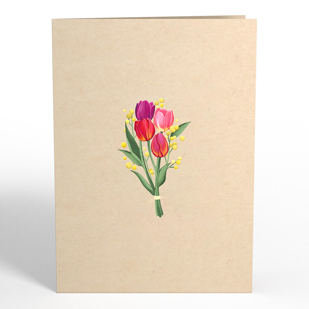 Cheerful Tulips Pop-Up Card