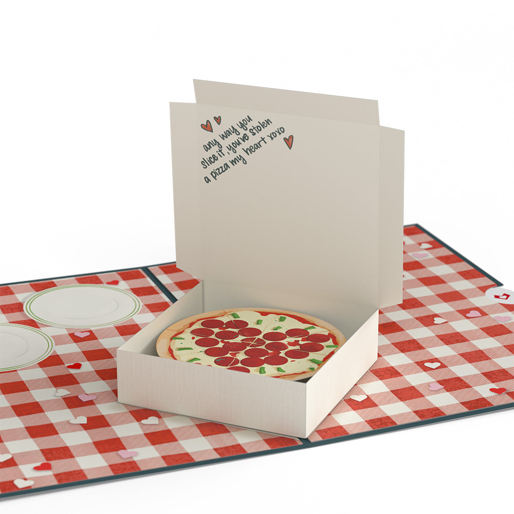 Pizza Love Valentine Pop-Up Card and Sentiment Set for Granddaughter