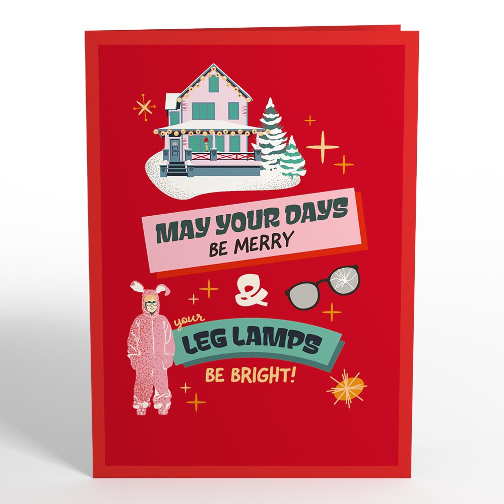 A Christmas Story Holiday Leg Lamp Pop-Up Card