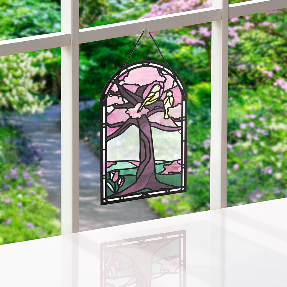 You Brighten My World Birds Suncatcher Card & Pop-Up Bouquet Bundle