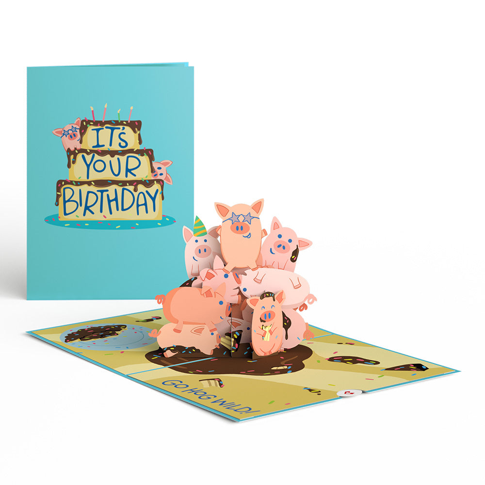 Hog Wild Birthday Pop-Up Card