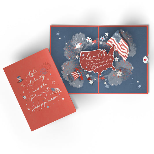 Land of the Free Patriotic Pop-Up Card