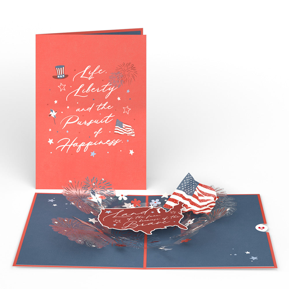 Land of the Free Patriotic Pop-Up Card