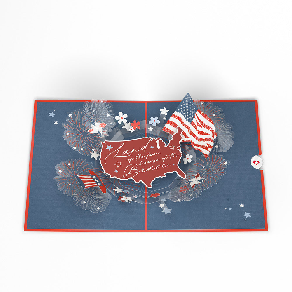 Land of the Free Patriotic Pop-Up Card