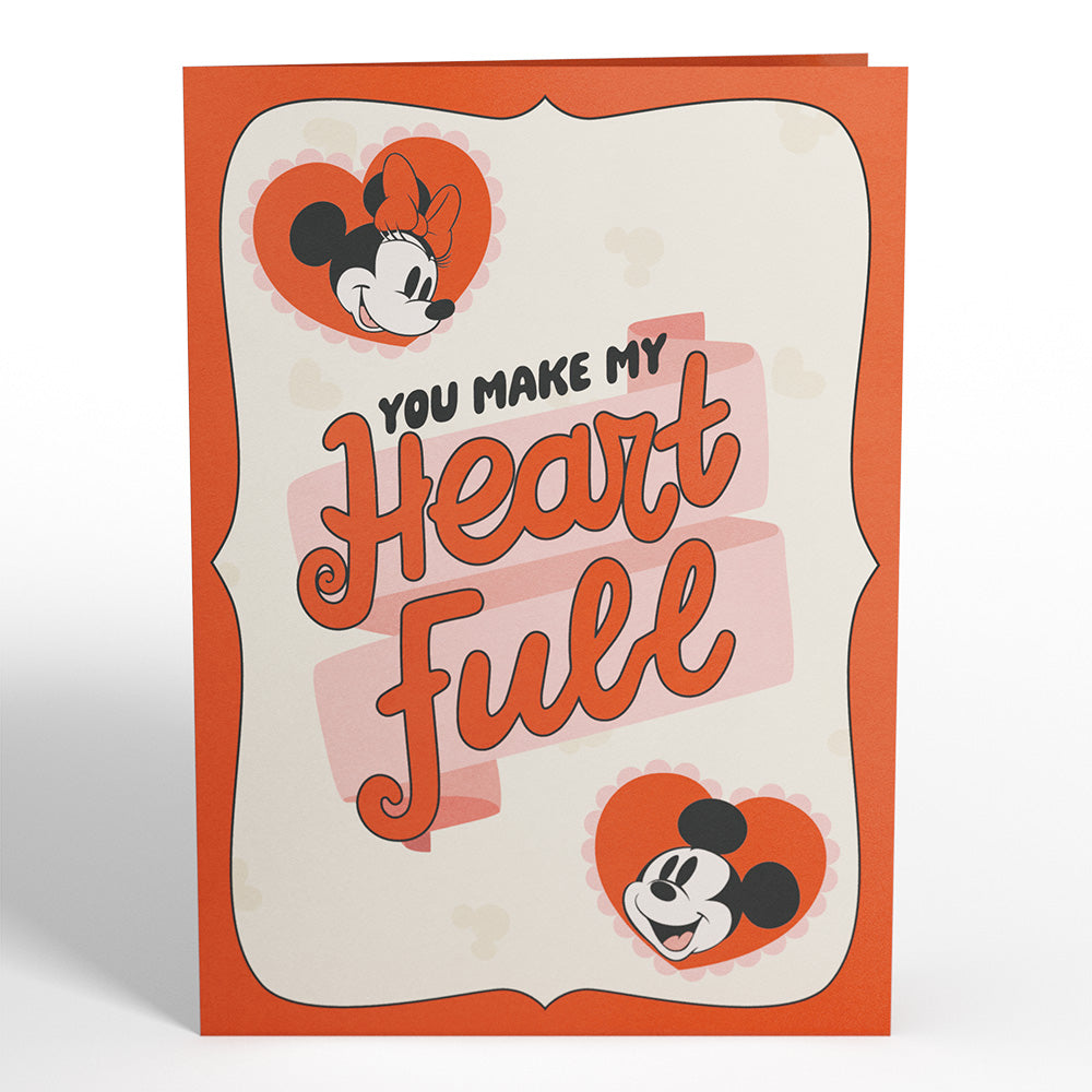 Disney’s Mickey & Minnie You Make My Heart Full Pop-Up Card