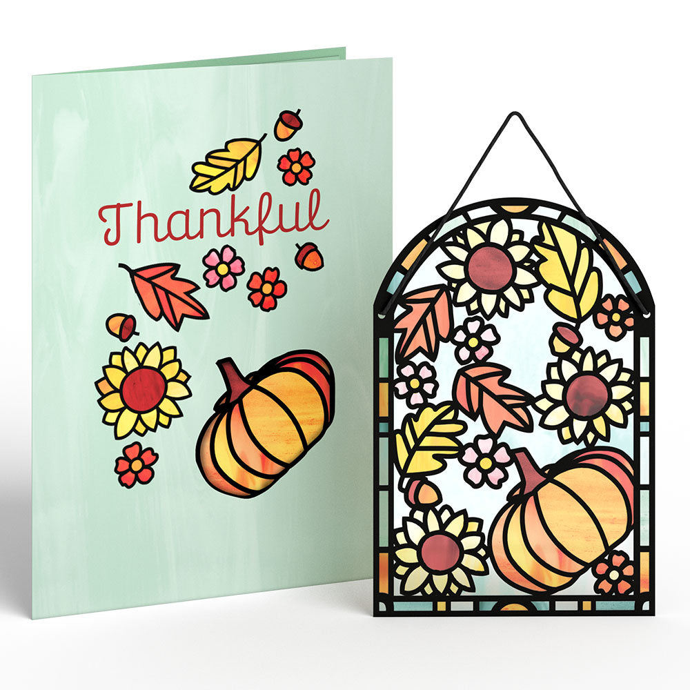 Thankful Harvest Suncatcher Card