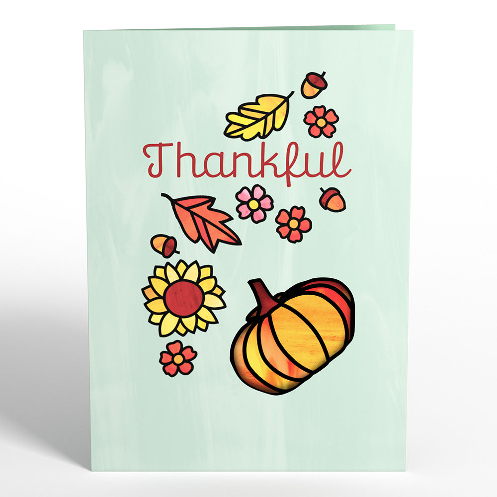 Thankful Harvest Suncatcher Card