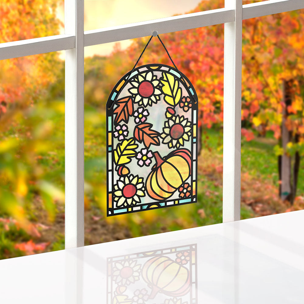 Thankful Harvest Suncatcher Card