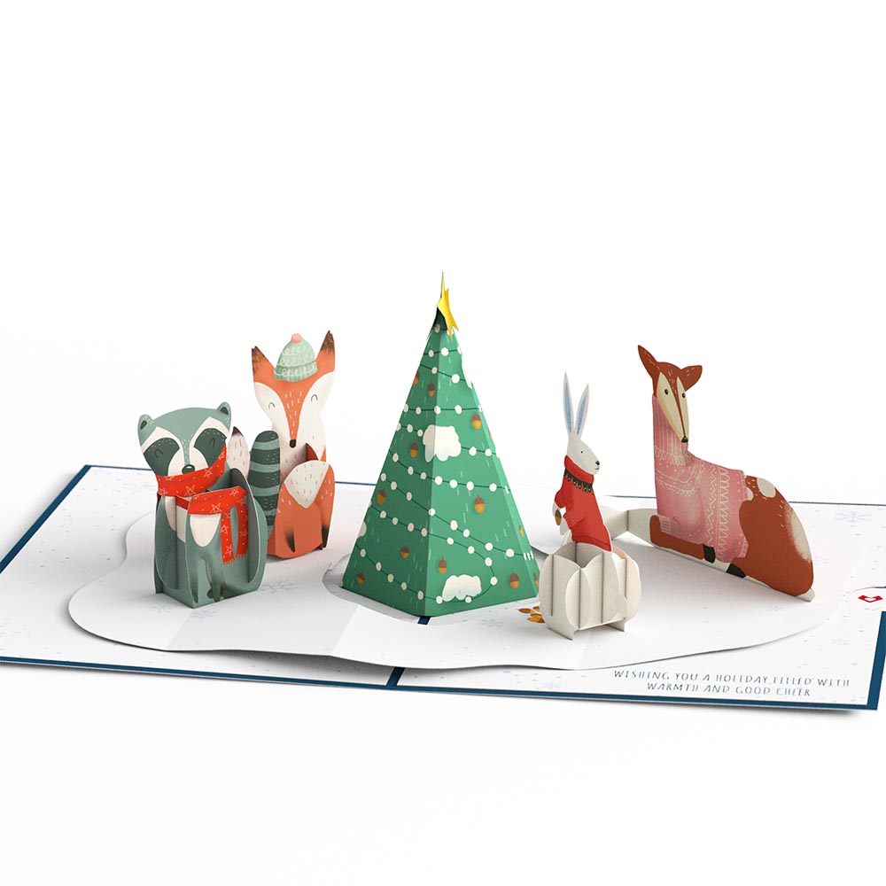 Peace & Joy Woodland Gathering Pop-Up Card