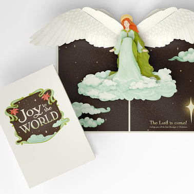 Joy to the World Christmas Angel Pop-Up Card