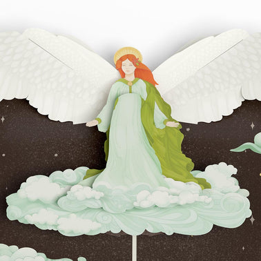 Joy to the World Christmas Angel Pop-Up Card