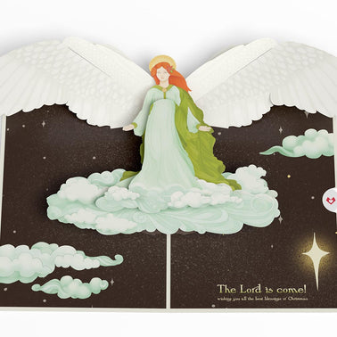 Joy to the World Christmas Angel Pop-Up Card