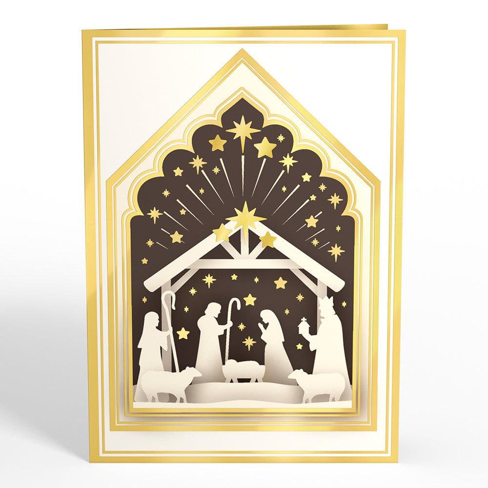 Elegant Nativity Pop-Up Card