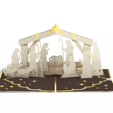 Elegant Nativity Pop-Up Card