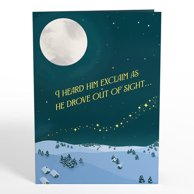 Night Sky Santa Sleigh Pop-Up Card