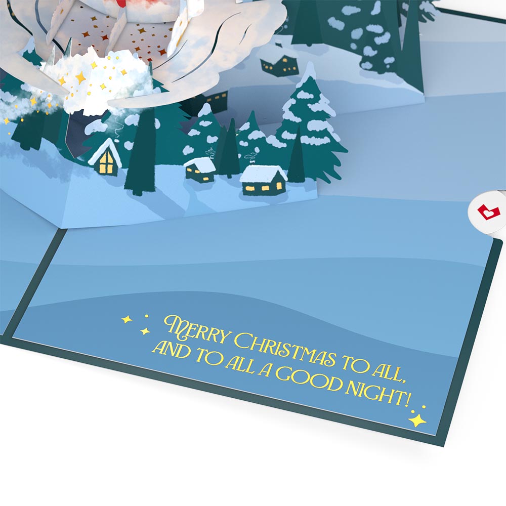 Night Sky Santa Sleigh Pop-Up Card