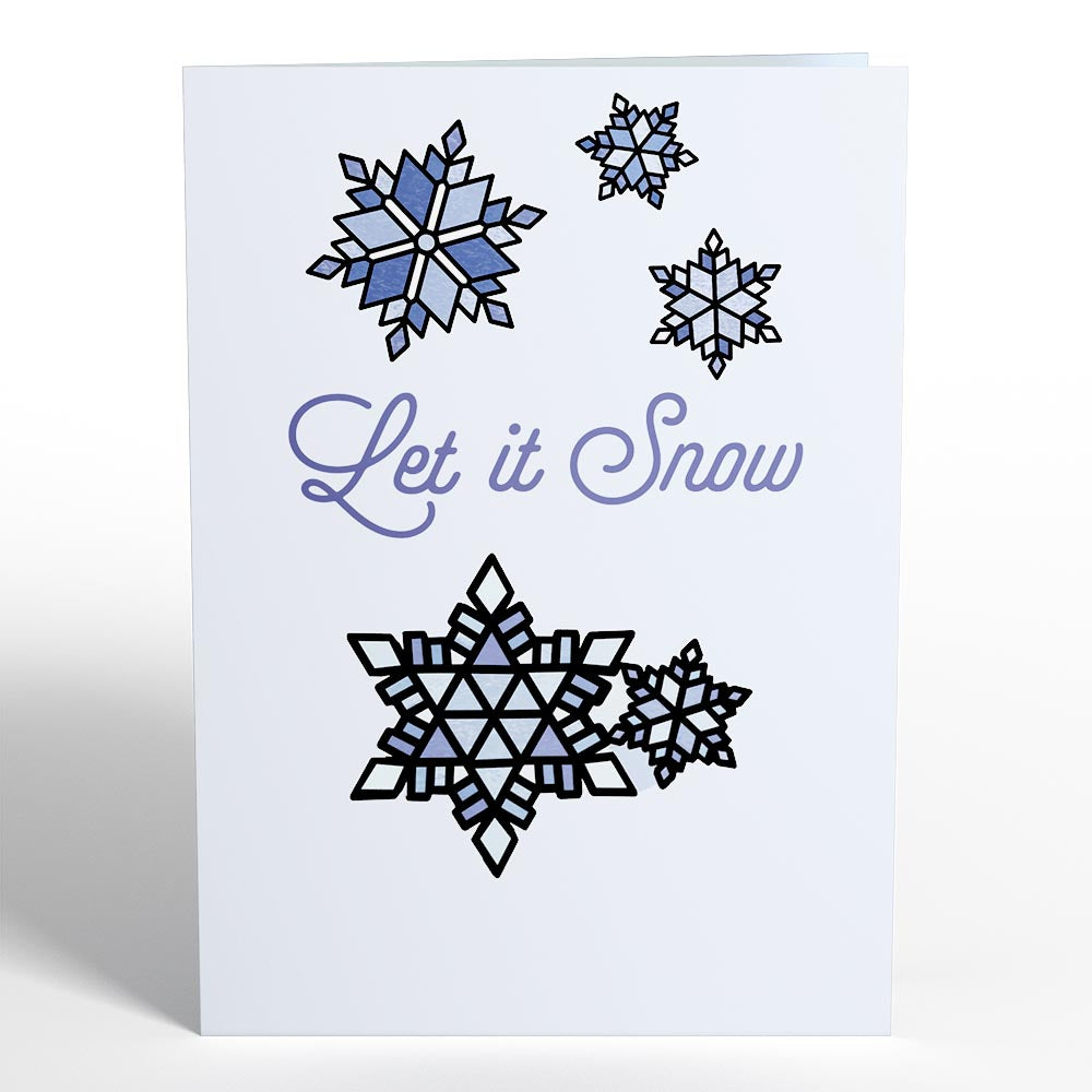 Let It Snow Snowflakes Suncatcher Card