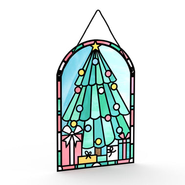 Merry Christmas Tree Suncatcher Card