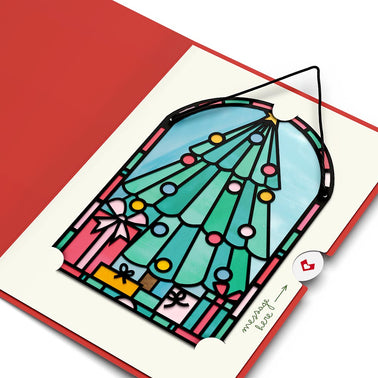 Merry Christmas Tree Suncatcher Card